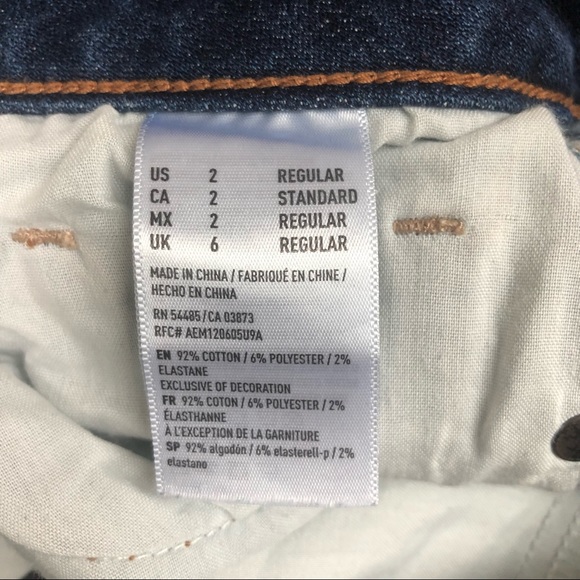 American Eagle distressed ripped super stretch x skinny jeans 2 regular - Picture 9 of 9